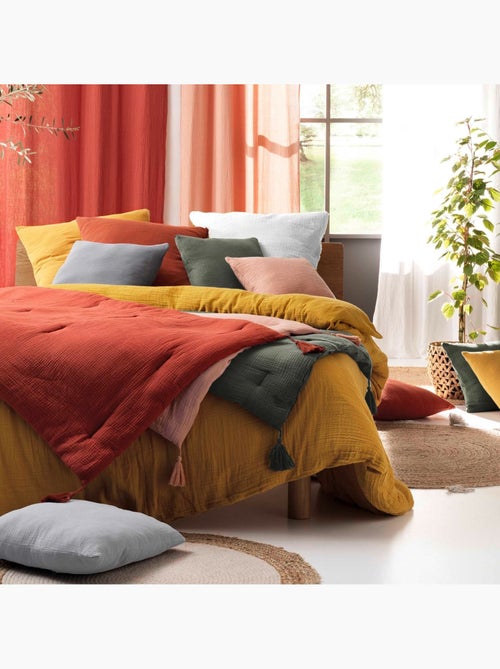 Parure de lit en gaze de coton - Kiabi