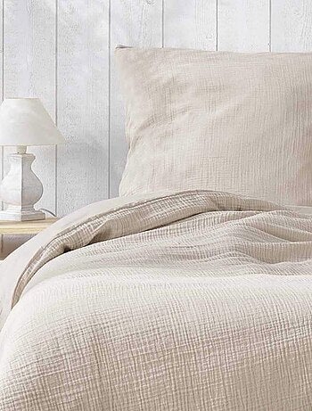 Parure de Lit en Gaze de Coton pour Lit Une Place Parure de Couette 140x200cm