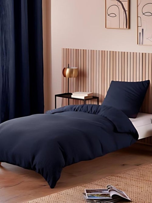 Parure de Lit en Gaze de Coton pour Lit Une Place Parure de Couette 140x200cm - Kiabi