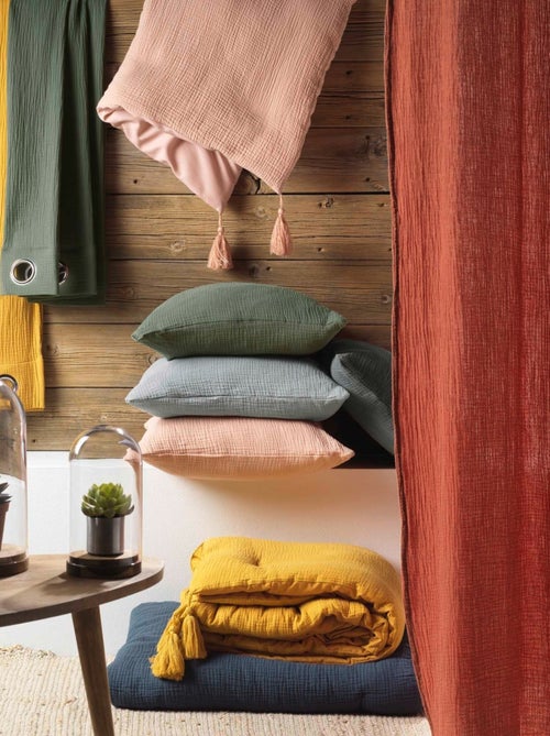 Parure de lit en gaze de coton - Kiabi