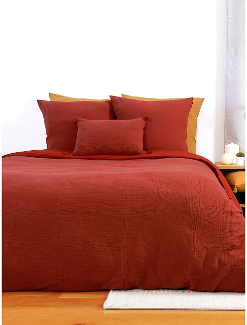 Parure de lit en gaze de coton                                                                                                     rouge 
