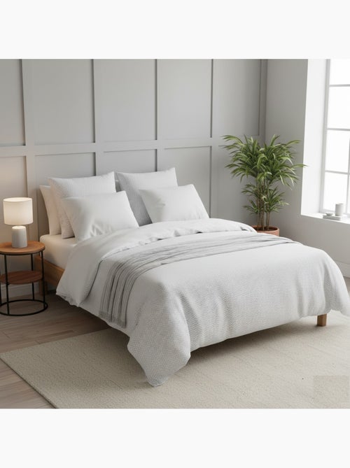 Parure de lit en gaze de coton Zig Zag - Kiabi