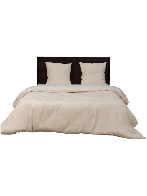 Parure de lit en gaze de microfibre collection bicolore - Kiabi
