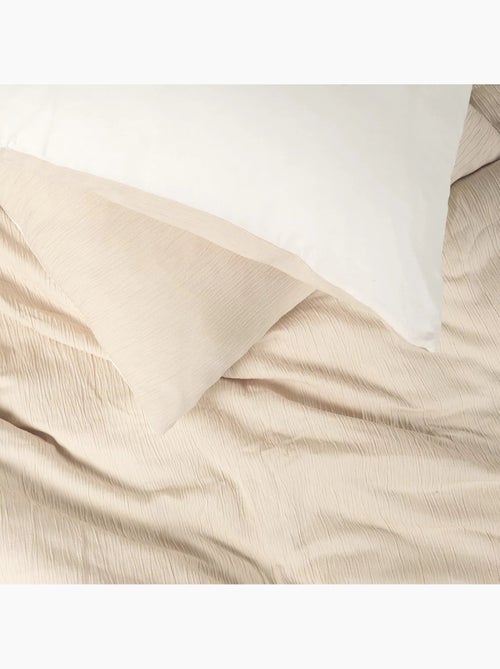 Parure de lit en gaze de microfibre collection bicolore - Kiabi