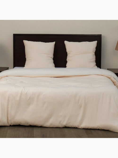 Parure de lit en Gaze de Microfibre uni ou bicolore - Kiabi
