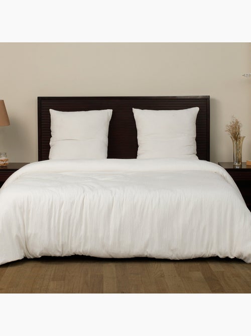 Parure de lit en Gaze de Microfibre uni ou bicolore - Kiabi Parure de lit en Gaze de Microfibre uni ou bicolore - Kiabi
