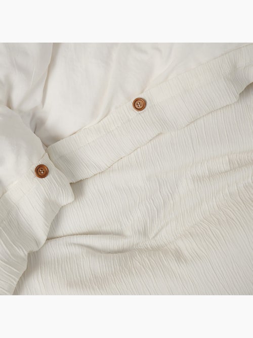 Parure de lit en Gaze de Microfibre uni ou bicolore - Kiabi Parure de lit en Gaze de Microfibre uni ou bicolore - Kiabi