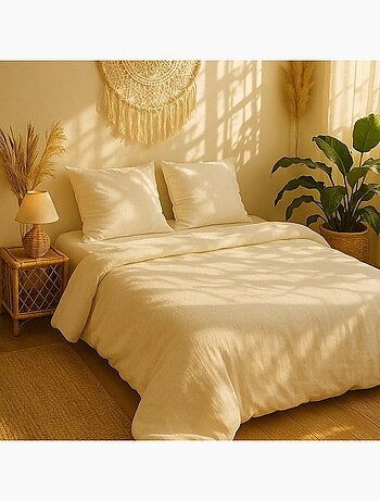 Parure de lit en Gaze de Microfibre uni ou bicolore