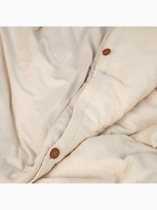 Parure de lit en Gaze de Microfibre uni ou bicolore - Kiabi