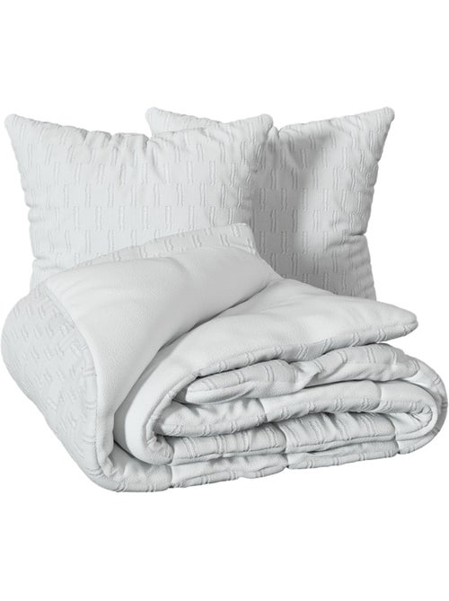 Parure de lit en jacquard EDIE - Kiabi