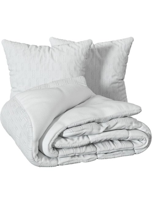 Parure de lit en jacquard EDIE - Kiabi