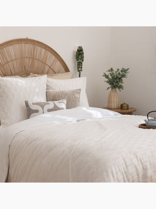 Parure de lit en jacquard EDIE - Kiabi
