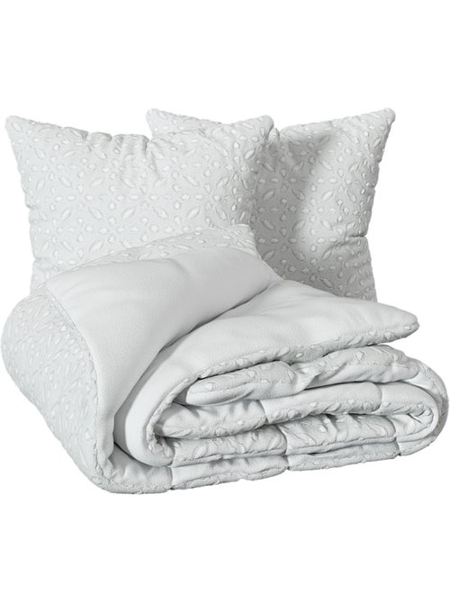 Parure de lit en jacquard SWAN - Kiabi