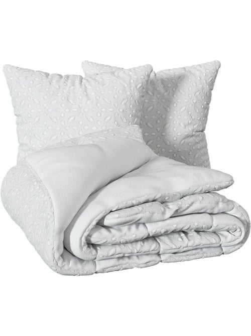 Parure de lit en jacquard SWAN - Kiabi
