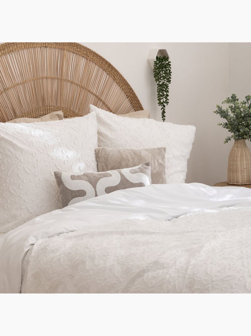 Parure de lit en jacquard SWAN Blanc - Kiabi