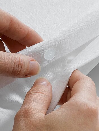 Parure de lit en microfibre flanelle motif fines rayures