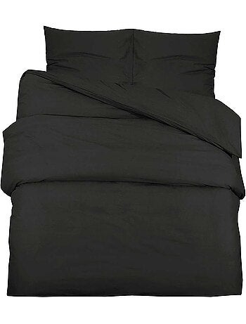 Parure de lit en microfibre grise avec 2 taies - vidaxl