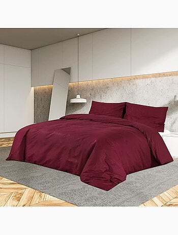 Parure de lit en microfibre grise avec 2 taies - vidaxl