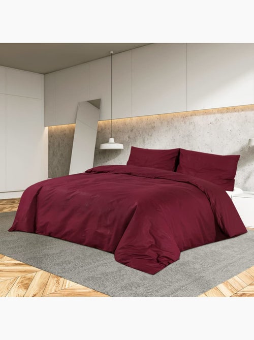 Parure de lit en microfibre grise avec 2 taies - vidaxl - Kiabi Parure de lit en microfibre grise avec 2 taies - vidaxl - Kiabi