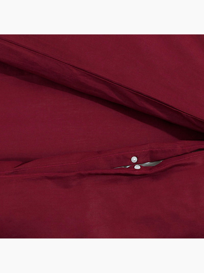 Parure de lit en microfibre grise avec 2 taies - vidaxl Rouge - Kiabi