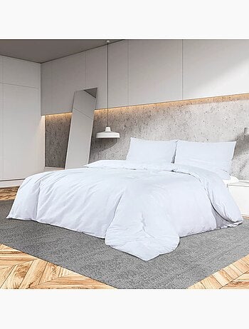 Parure de lit en microfibre housse de couette et 2 taies - vidaxl