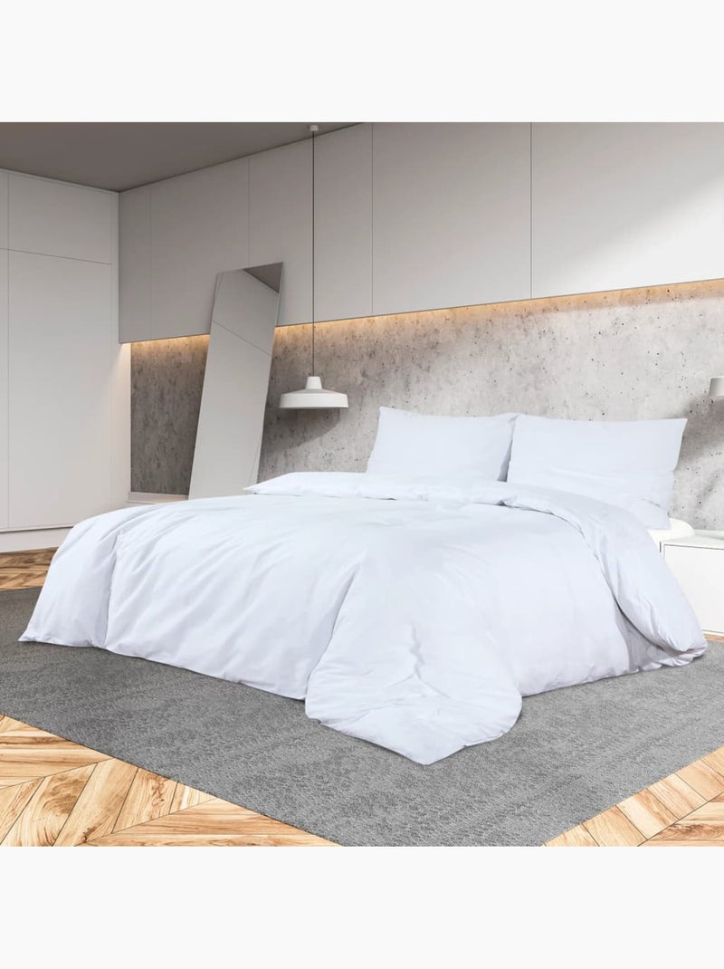 Parure de lit en microfibre housse de couette et 2 taies - vidaxl Blanc - Kiabi