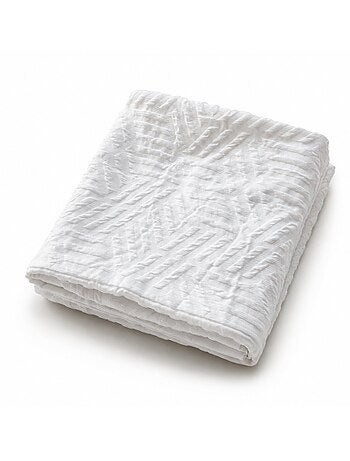 Parure de lit en microfibre jacquard motif chevrons, Eda