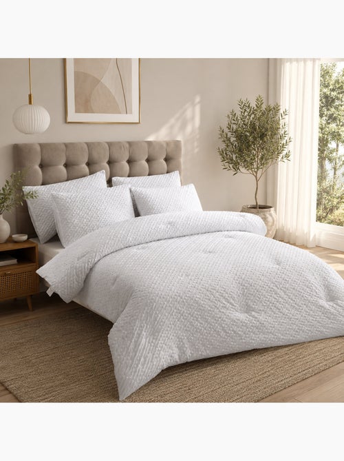 Parure de lit en microfibre jacquard motif chevrons, Eda - Kiabi