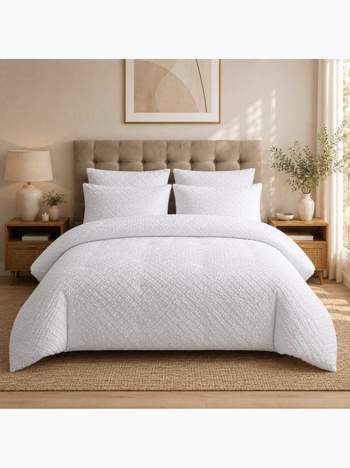 Parure de lit en microfibre jacquard motif chevrons, Eda - Kiabi