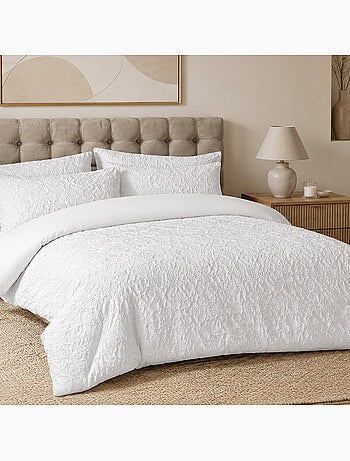 Parure de lit en microfibre jacquard organique, Folia