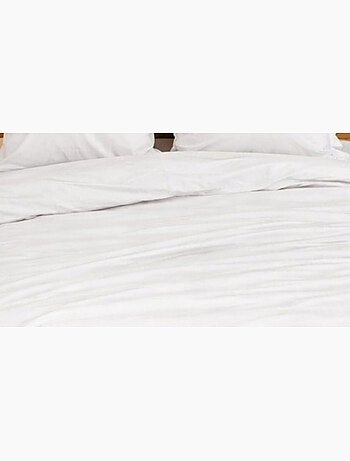 Parure de lit en percale de coton 65 fils/cm² - gris - 140x200 / gris