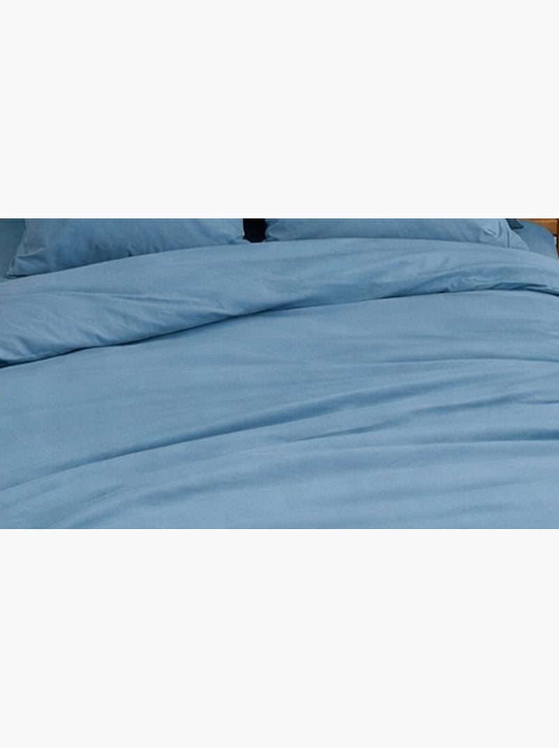 Parure de Lit en Percale de Coton 65 fils/cm² Bleu - Kiabi