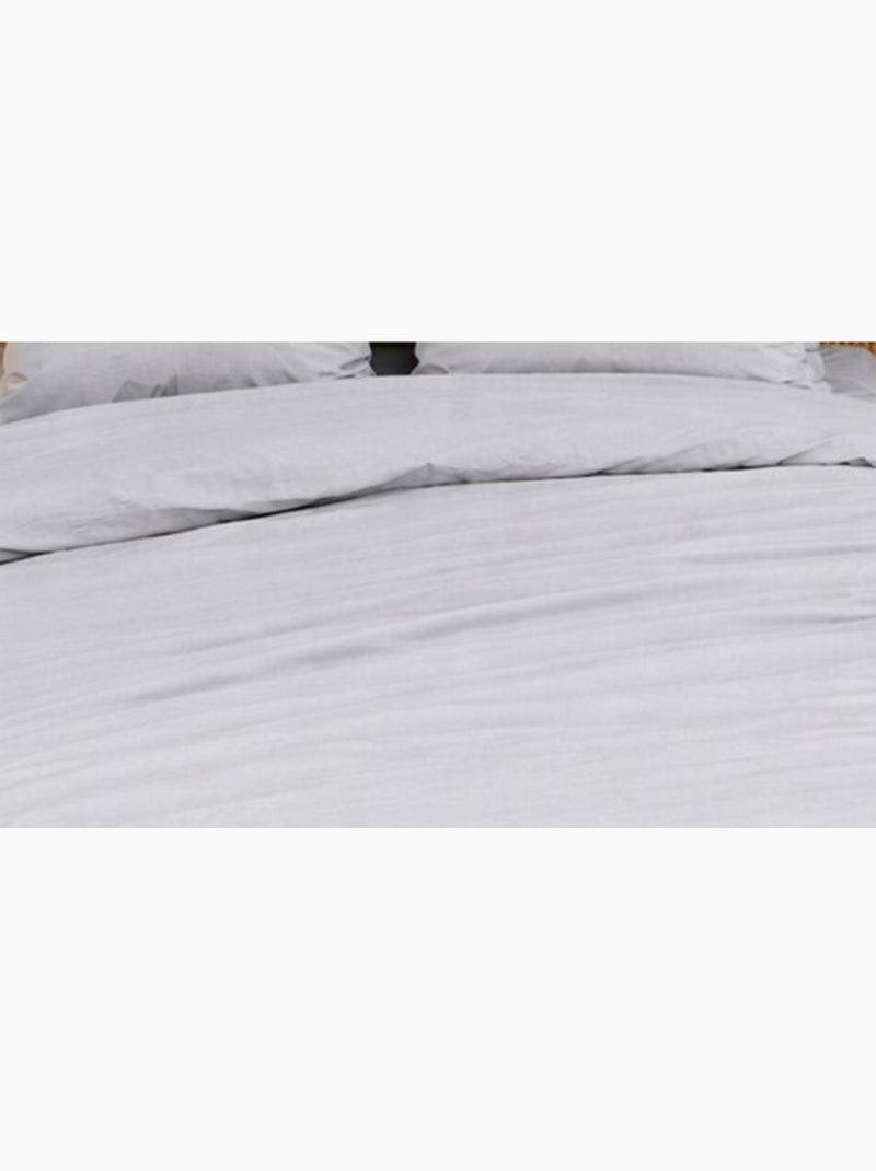 Parure de Lit en Percale de Coton 65 fils/cm² Gris - Kiabi