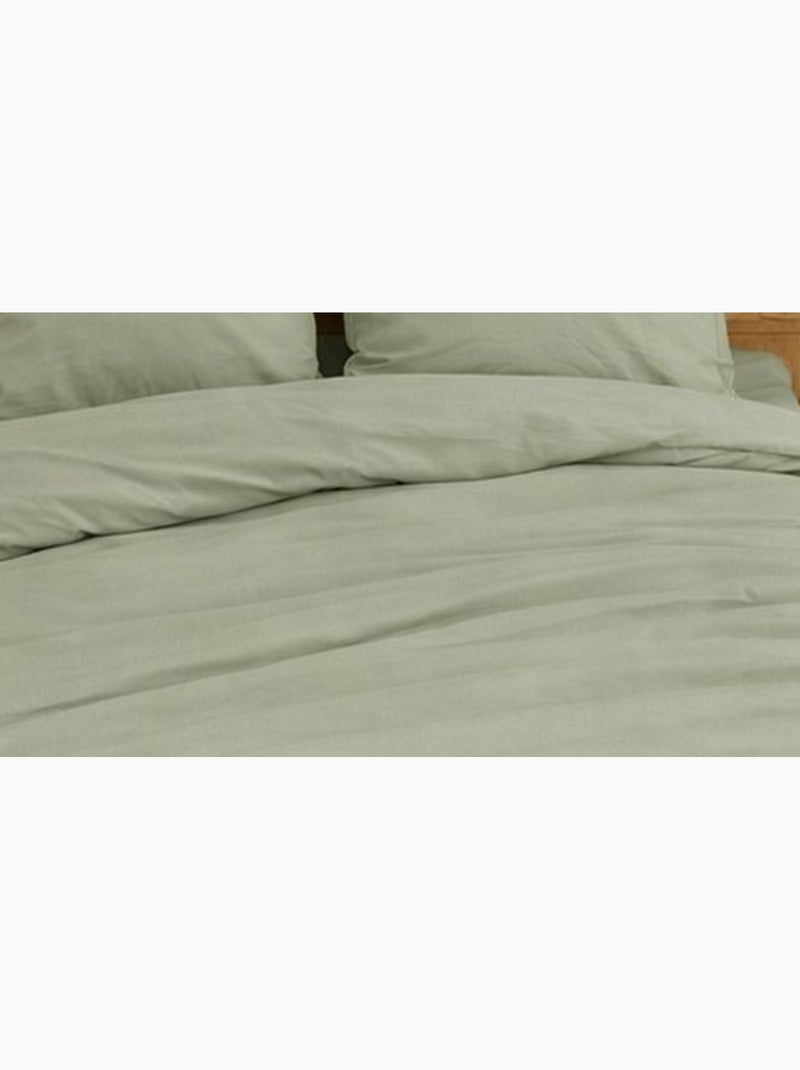 Parure de Lit en Percale de Coton 65 fils/cm² Vert - Kiabi