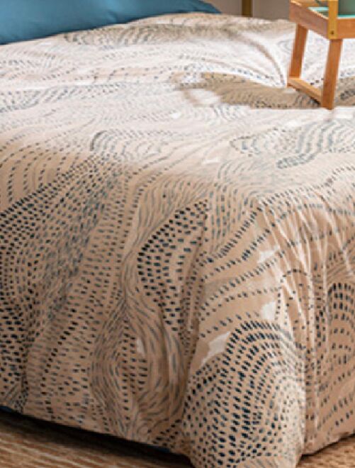 Parure de lit en percale de coton au style art déco - Kiabi