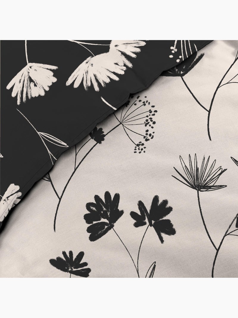 Parure de lit en percale de coton Collection Iris Beige - Kiabi