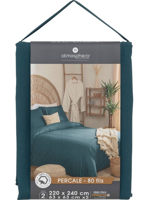 Parure de lit en percale de coton LANDIHA - Kiabi