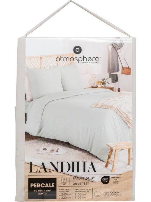Parure de lit en percale de coton LANDIHA - Kiabi