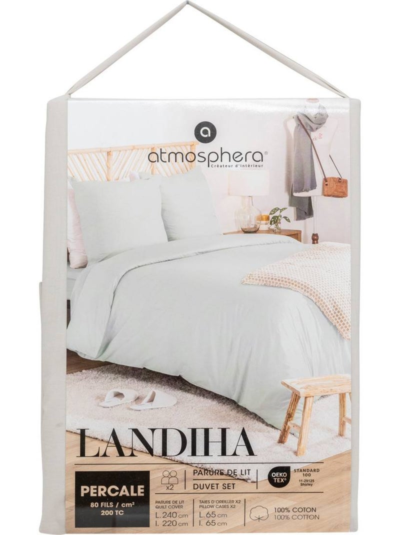 Parure de lit en percale de coton LANDIHA Lin - Kiabi