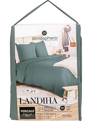 Parure de lit en percale de coton LANDIHA