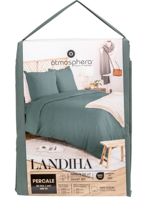 Parure de lit en percale de coton LANDIHA - Kiabi