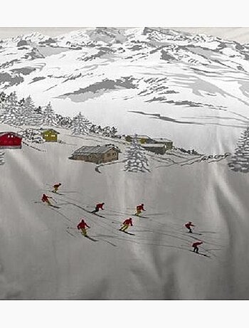 Parure de lit en percale de coton Station Meribel