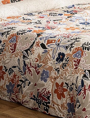 Parure de lit en percale fleurie