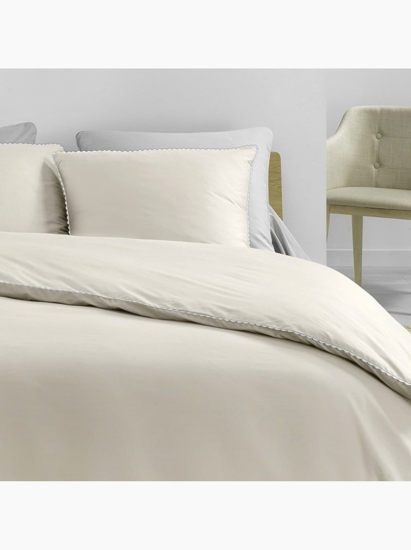Parure de lit en percale Loumea Beige - Kiabi