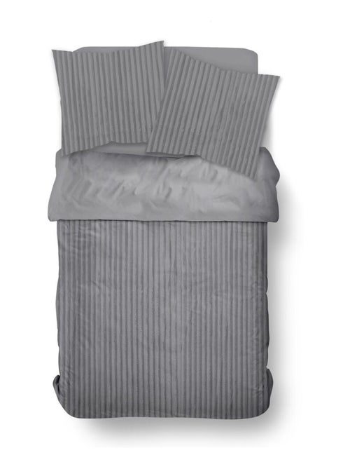 Parure de lit en polaire côtelé BIEN AU CHAUD - Kiabi