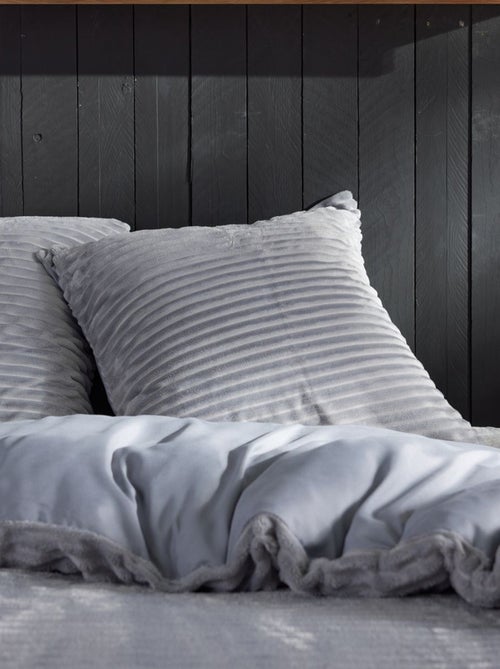 Parure de lit en polaire côtelé BIEN AU CHAUD - Kiabi