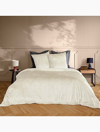 Parure de lit en velours uni