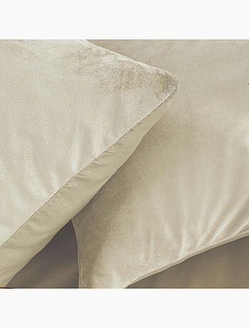 Parure de lit en velours uni