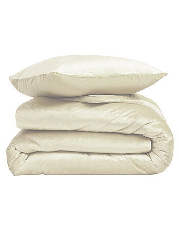 Parure de lit en velours uni