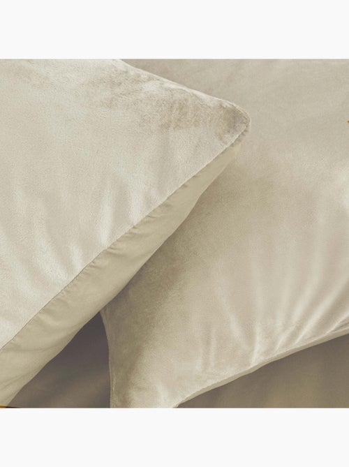 Parure de lit en velours uni - Kiabi